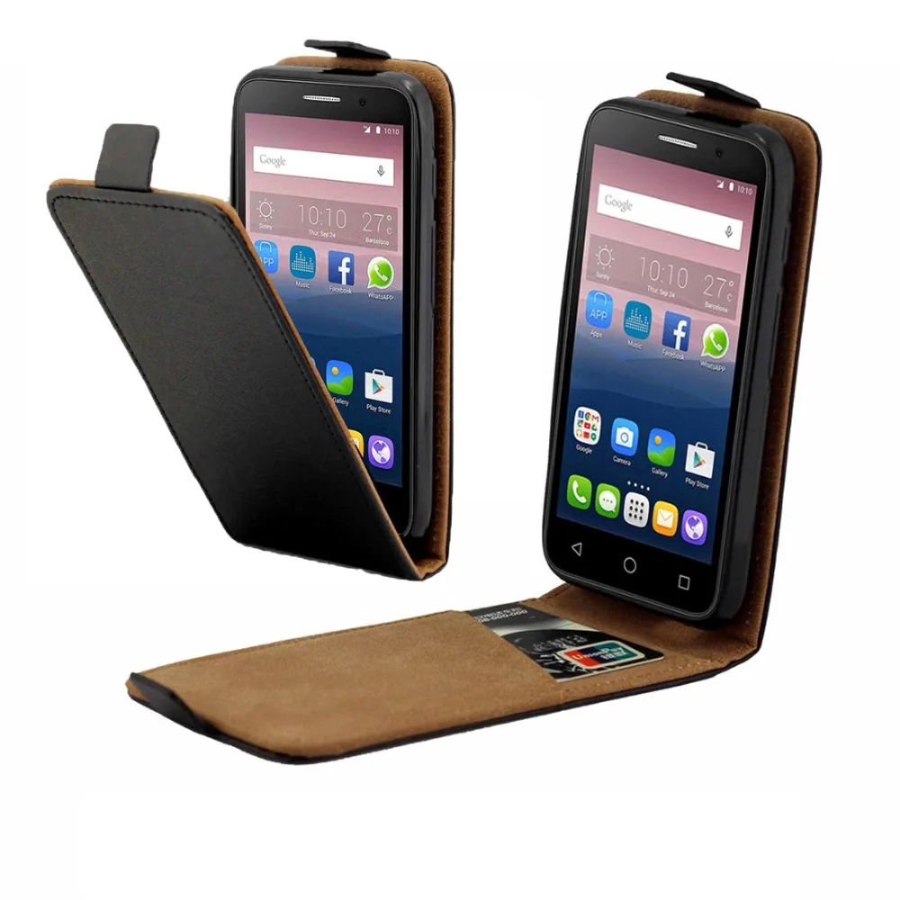 

Leather Case for Alcatel Pixi 4 (4.0) OT-4034D Flip TPU Back Cover Case For Alcate Pixi 4 4.0 4034D