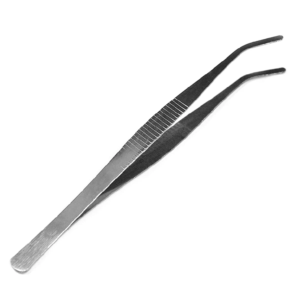 

18cm Tea Tweezers Salad Food Stainless Steel Tea Folder Tweezer Clips Clamps Kitchen Tongs