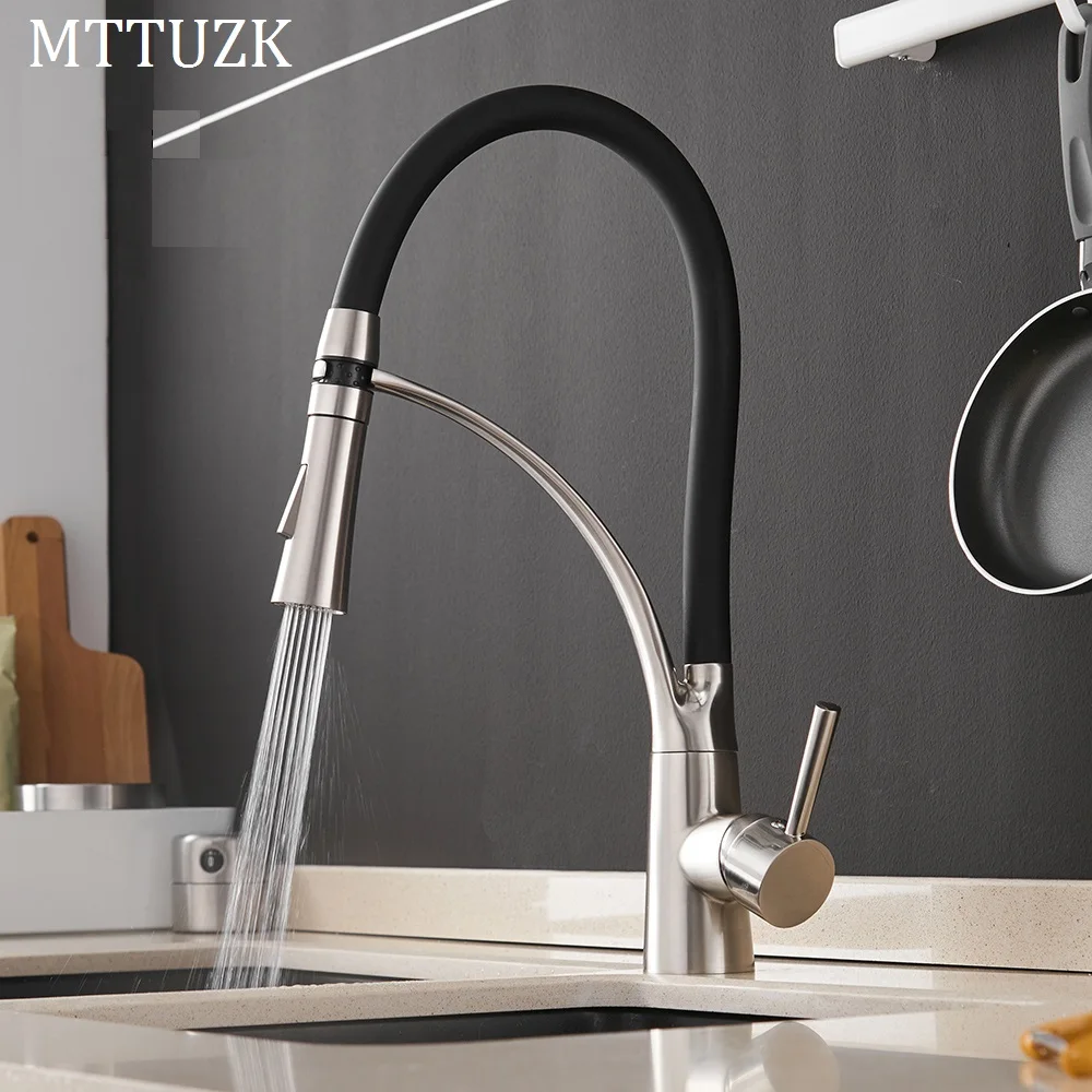 MTTUZK mikser kuchenny kuchnia kran zlew mosiądz nikiel szczotkowany Torneira bateria kuchenna z kranu ciepłej zimnej Deck Mounted wanna Mixer Tap MTTUZK mikser kuchenny kuchnia kran zlew mosiądz nikiel szczotkowany Torneira bateria kuchenna z kranu ciepłej zimnej Deck Mounted wanna Mixer Tap