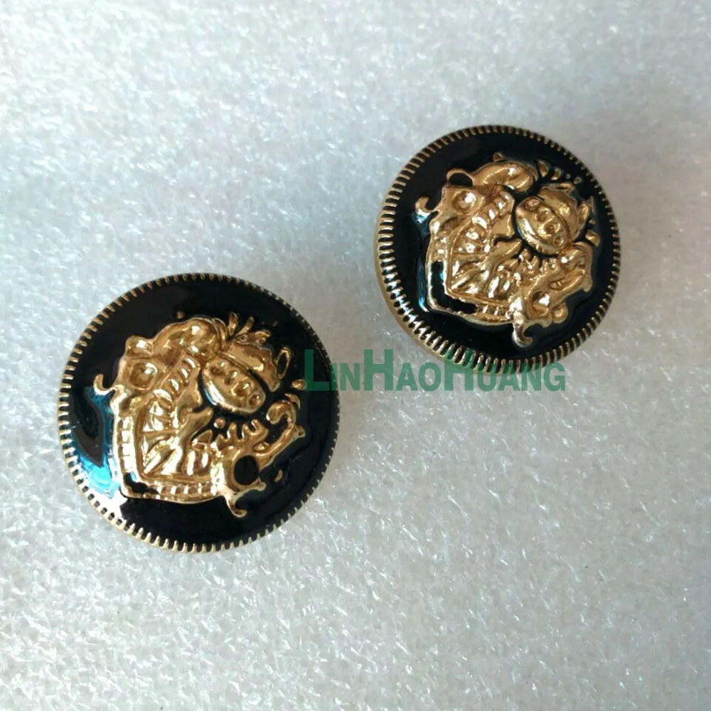 Fashion30pcslotmetalalloysewingbuttonsgoldcoatbuttonsblack