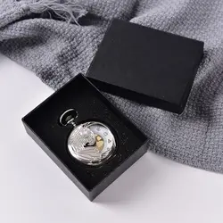 1 шт. серый бархат Рождественский подарок Коробки случаях карманные часы аксессуары черный Высокое качество