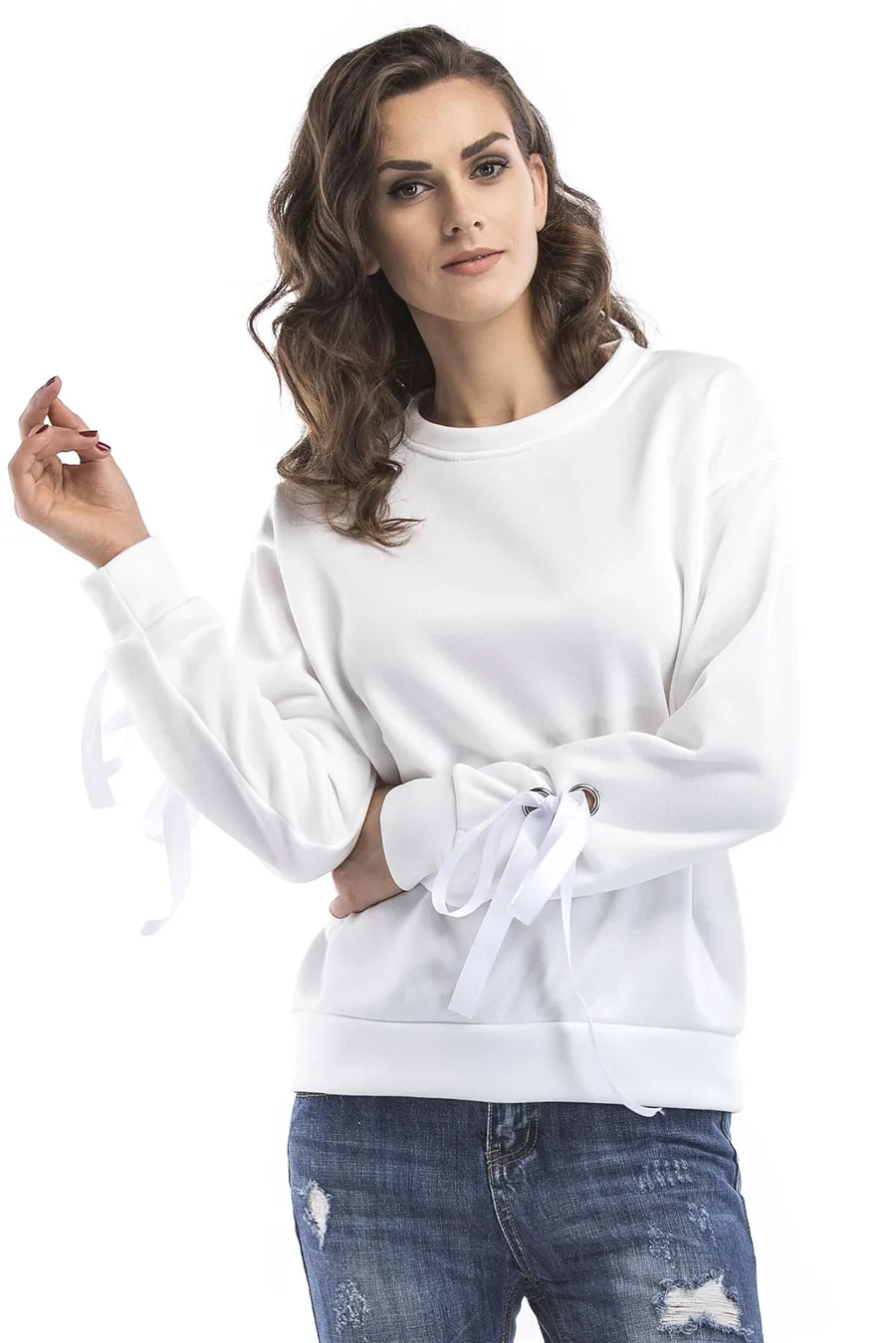 Gladiolus New Fashion Spring Autumn Sweatshirt Women O-Neck Lace Up Long Sleeve Pullover Women Hoodie 2019 Ladies Tracksuit Tops (15)