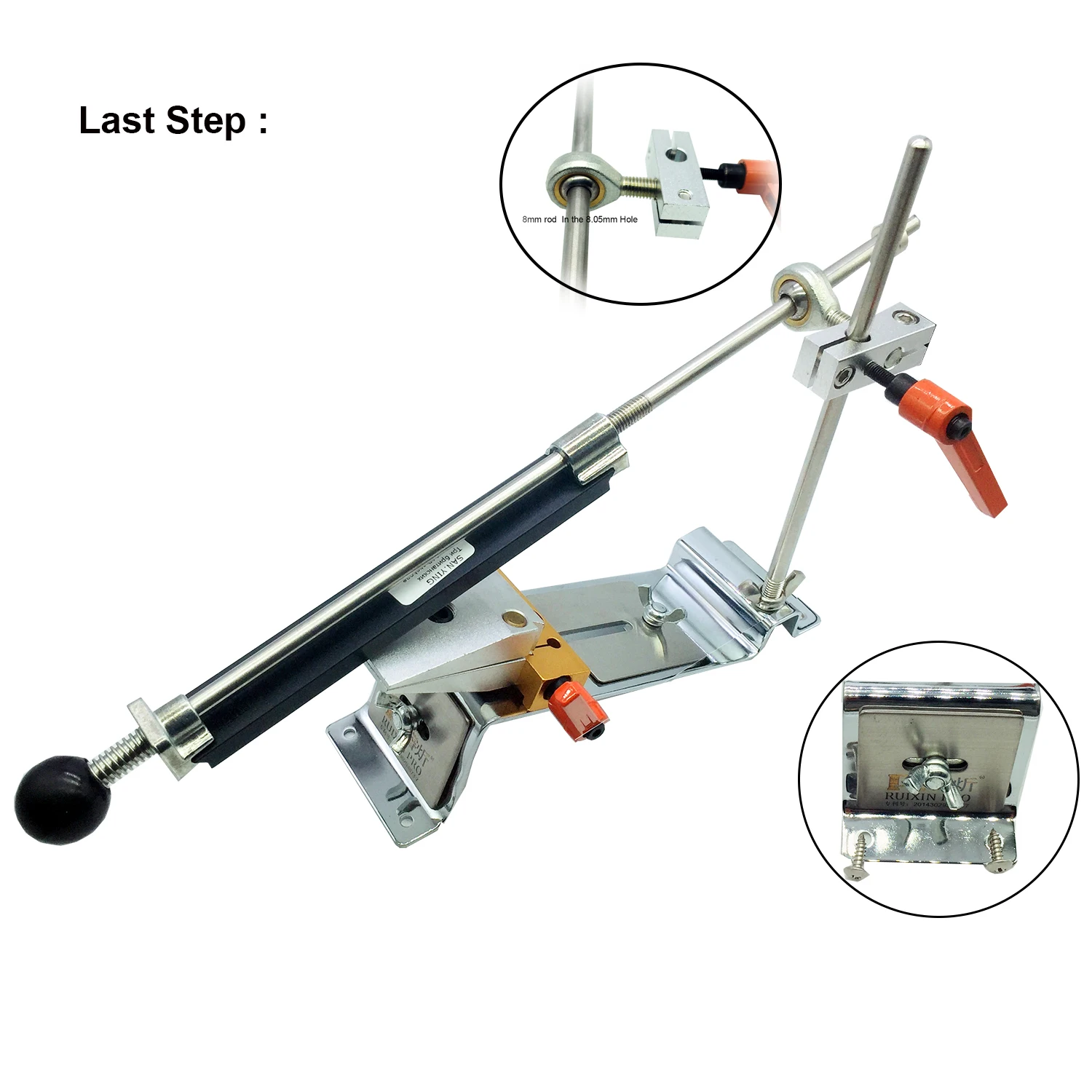 Edge Knife sharpener system reversal clip Cross slider Double row clip Advanced version