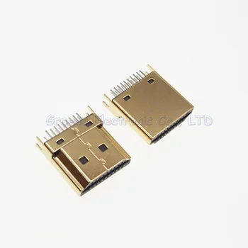 

300pcs Gold plating 19Pin HDMI Jack HDMI Male Plug 19P A Type thickness of splint 1.6