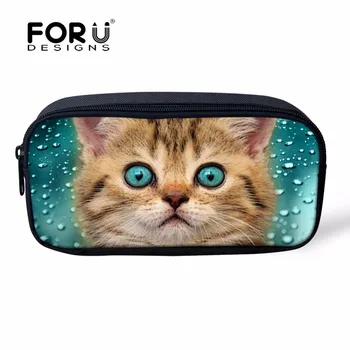 

New Pet Black Cat Printed Make Up Bags Kawaii Girls Pencil Case Women Cosmetic Cases Kids Pen Bag School Supplies Pencil Box
