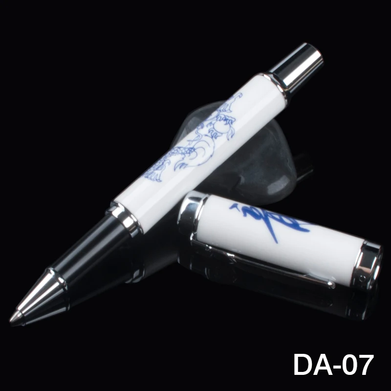 Расширенный Jinhao 950 шариковая ручка синий и белый фарфор Дракон настоящая керамика