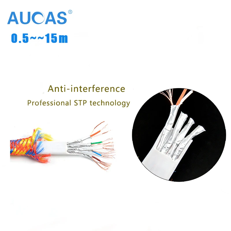 Free Shipping China Post 3Pcs/Lot 1 meter CAT7 CAT6A Flat Patch Cord Cable for RJ45 lan cable 