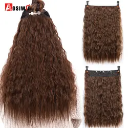AOSIWIG длинные вьющиеся 5 зажим для волос синтетических волна воды термостойкие 22 "9 Цвета для Для женщин волос