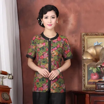

Brand New Arrival Chinese Tradition Women's Silk Blouses Shirts Topss L XL XXL 3XL WBJT201507