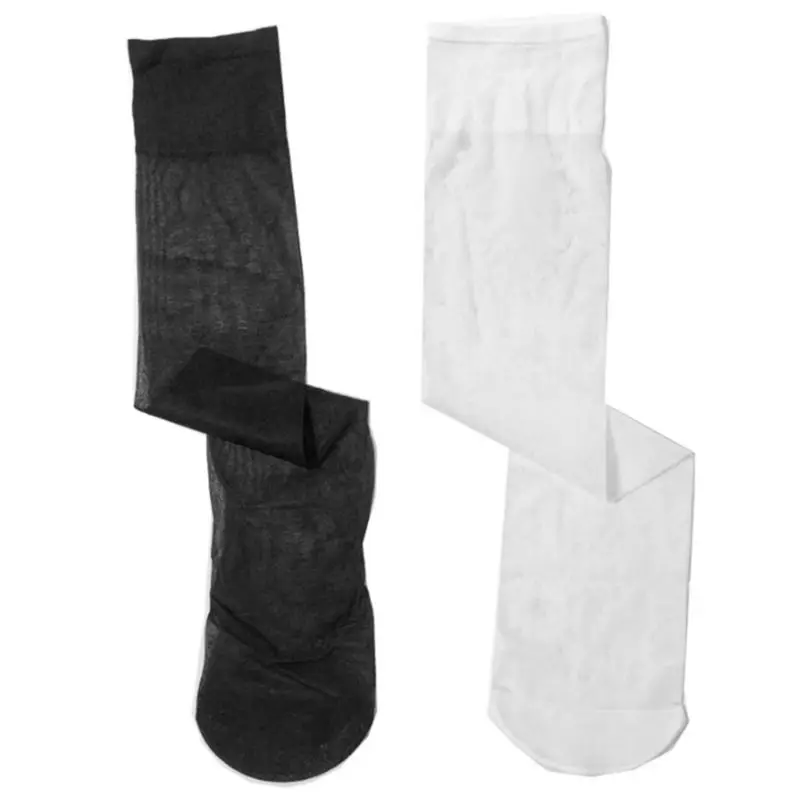 

Women Girls Sheer Knee High Socks School Uniform Stretchy Silky Stockings Compression Ultra-Thin Breathable Solid Color Hosiery