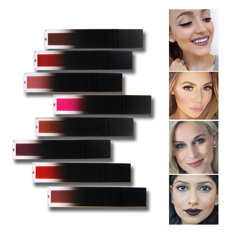 2019 NEW 1PCS Waterproof Lip Gloss Matte Liquid Lipstick Lipkit Cosmetics Makeup Nude Purple Black Rose Lipsticks | Красота и