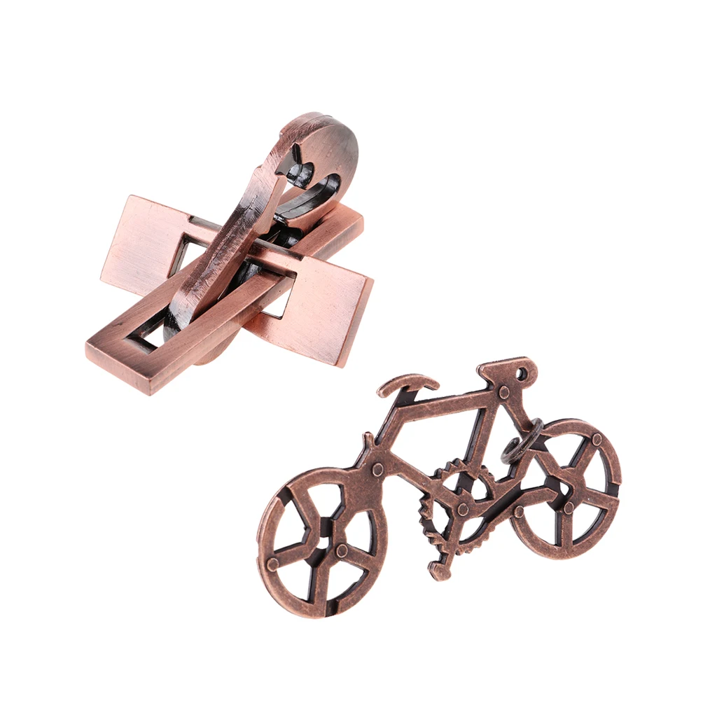 2x Classic Lock Puzzles Brain Teaser Kids Mind Game Toy IQ Test Magic Tricks