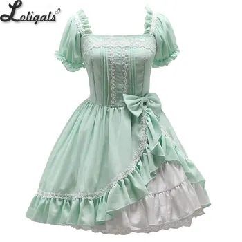 

Sweet Short Sleeve Chiffon Dress Mori Girl Casual Lolita Short Party Dress