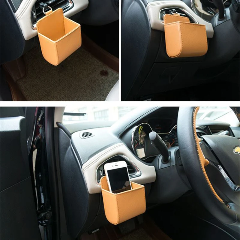 Car vent mobile phone holder storage bag PU leather for Lexus ES250