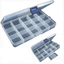 2018 Out of doors fishing 15 Slots Adjustable Plastic Fishing Lure Hook Sort out Field Storage Case Organizer field fishing equipment B25