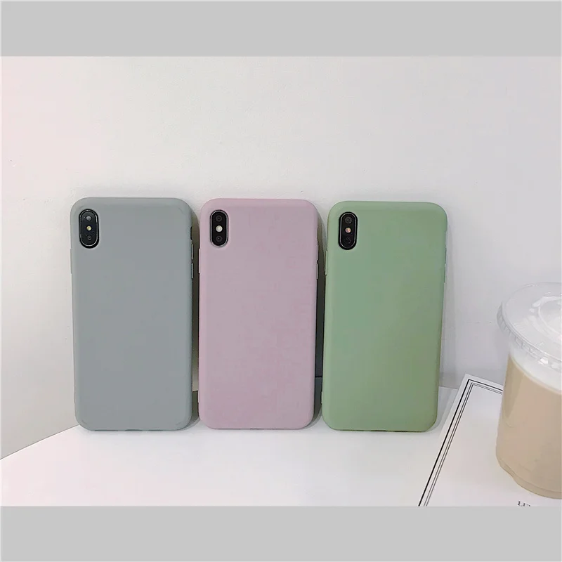 Ультратонкий простой чехол 11 Pro для iphone xs max x xr Силиконовые Мягкие Матовые чехлы
