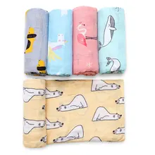 Muslinlife Лидер продаж, детское одеяло с фламинго, бамбуковое хлопковое дышащее покрывало, милое муслиновое Пеленальное Одеяло для грудничка для новорожденных
