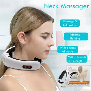 

Electric Pulse Neck Massager Cervical Vertebra Impulse Massage Physiotherapeutic Acupuncture Magnetic Therapy Relief Pain Tools