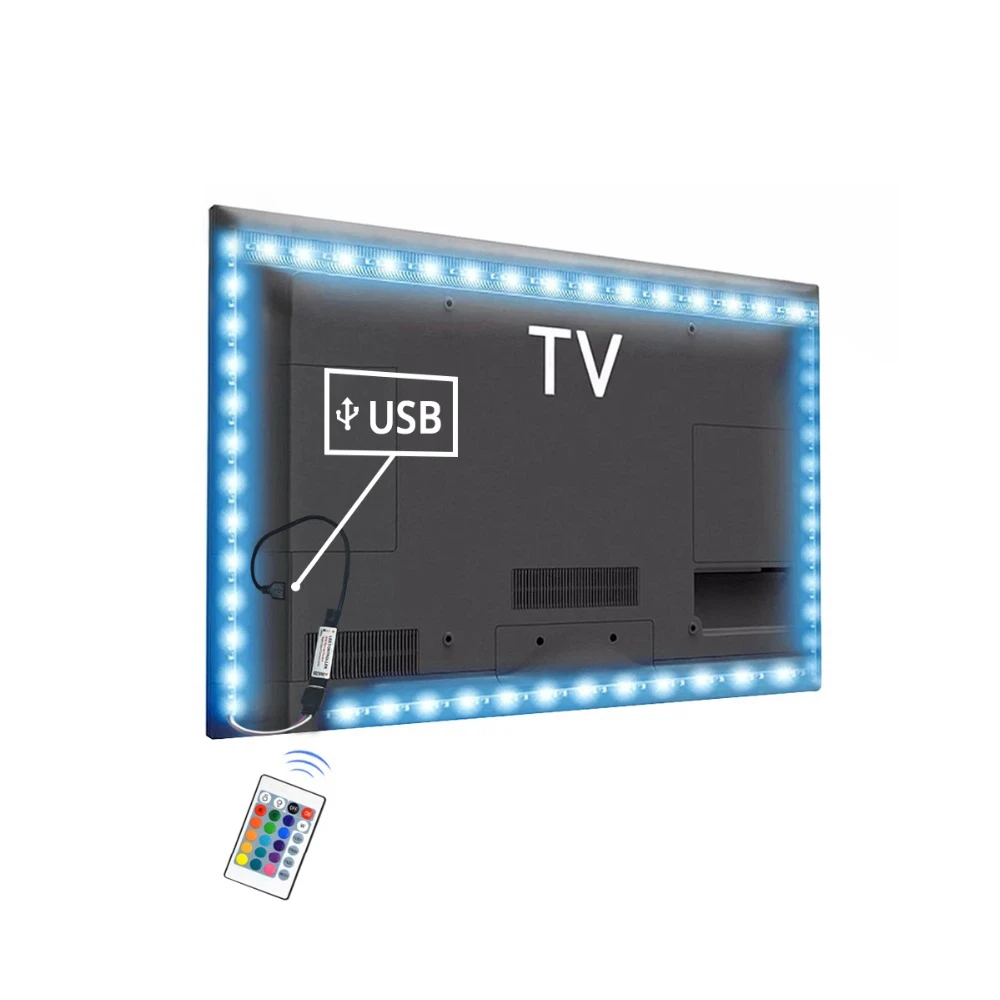 

RGB LED Strip USB 5V Power LED Luz Tape Ribbon LED Lights Waterproof 1m 2m 3m 4m 5m LED Strip Light for TV Background Bias Light