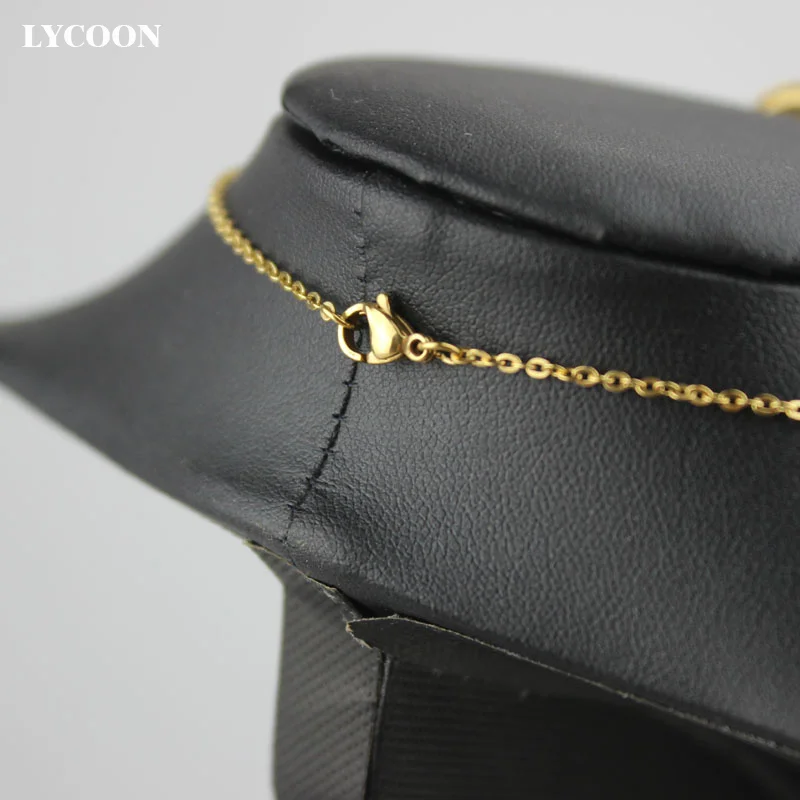 Круглый Кулон LYCOON из нержавеющей стали 2019 позолоченный кулон со специальным
