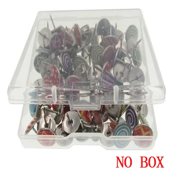 

100pcs/lot New Office Thumbtacks Push Pins Colored Map Photos Wooden Pin Board Cork Office&School Supplies