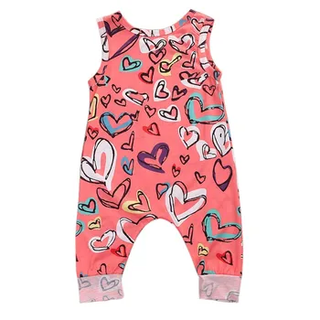 

Toddler Kids Floral Printing Rompers Sunsuit Summer Sleeveless Outfit Clothes Baby Girls O-Neck Romper 0-24M