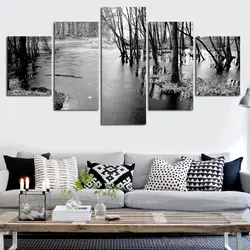 Черный, белый цвет мира Пейзаж Плакат Nordic Гостиная стены Книги по искусству фотографии Home Decor холст картина без рамки FA496