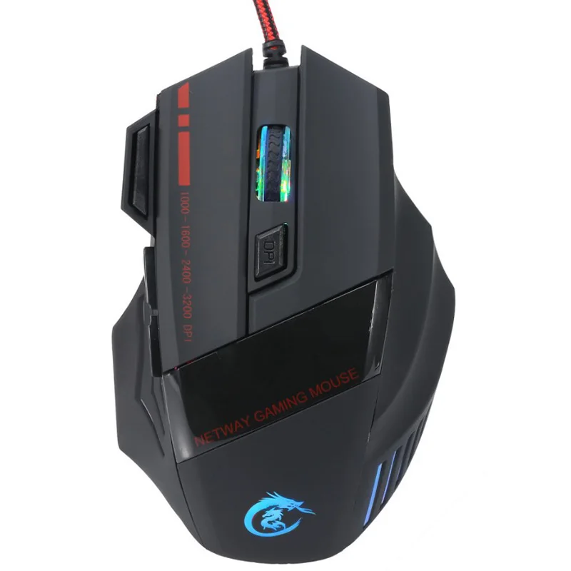 Professional Wired Gaming Mouse 7 Buttons 5500 dpi Led Optical in Mice