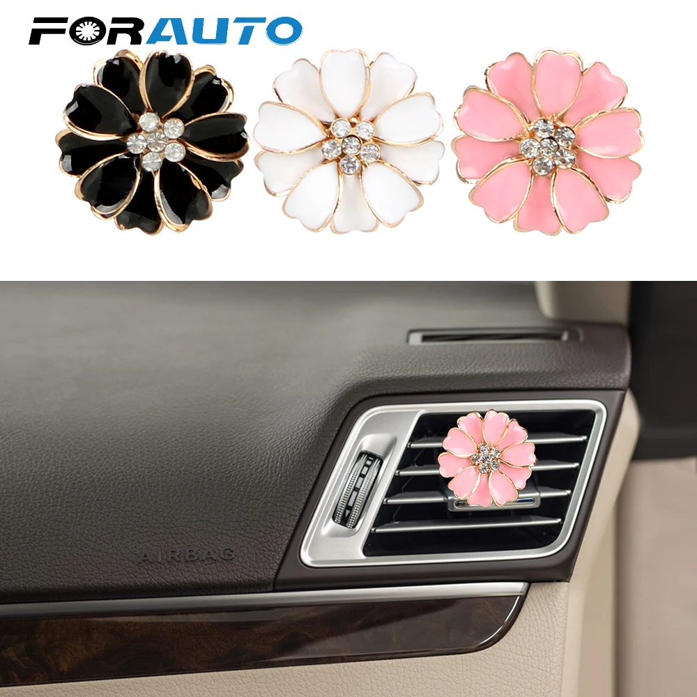 

FORAUTO Interior Accessories Auto Outlet Fragrant Perfume Clip Car-styling Car Air Freshener Flower Shape Solid Fragrance