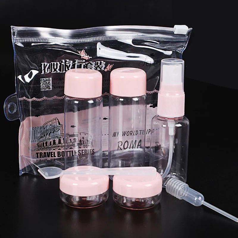 

7pcs/set Mini Plastic Transparent Small Empty Perfume Spray Bottle Outdoor Travel MakeUp Skin Care Lotion Case Container Bottle
