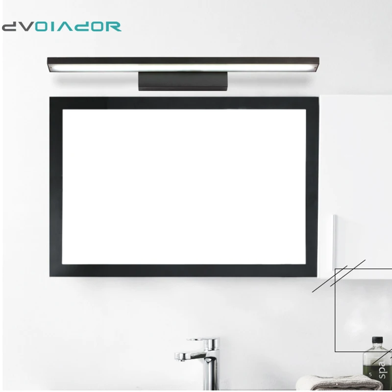

DVOLADOR LED Mirror Front Light 8W 12W Anti-Fog Bathroom Wall Light Creative Modern Brief Aluminum Bedroom Wall Lamp 40cm/60cm