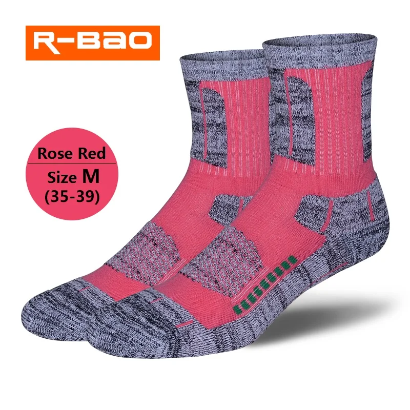 RB038B R-BAO Men/Women Outdoor Hiking/Skiing socks High-quality terry sports socks deodorization warm for winter 3pairs=1Lot