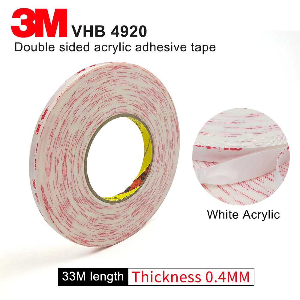 hoofdpijn elkaar plaats 3 m merk tape 4920 VHB dubbelzijdige tape clear transparant acryl VHB 0.4mm  dikte 3 m tape|tape clear|tape 3mtape double sided - AliExpress