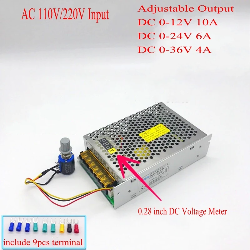 

Digital display AC to DC 0-12V 24V 36V 150W Adjustable Voltage Regulated Transformer Switching Power Supply LED Driver dimmer
