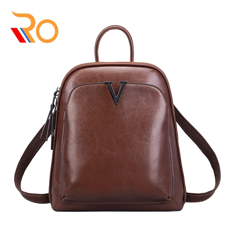 

2019 Spring Cow Hot Real Genuine Leather Women's Backpacks Ladies Daily Cowhide Backpack Female Girl's School Book Bags