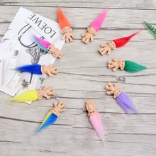Colorful Hair Troll Doll Family Members Daddy Mummy Baby Boy Girl Leprocauns Dam Toy Happy Love