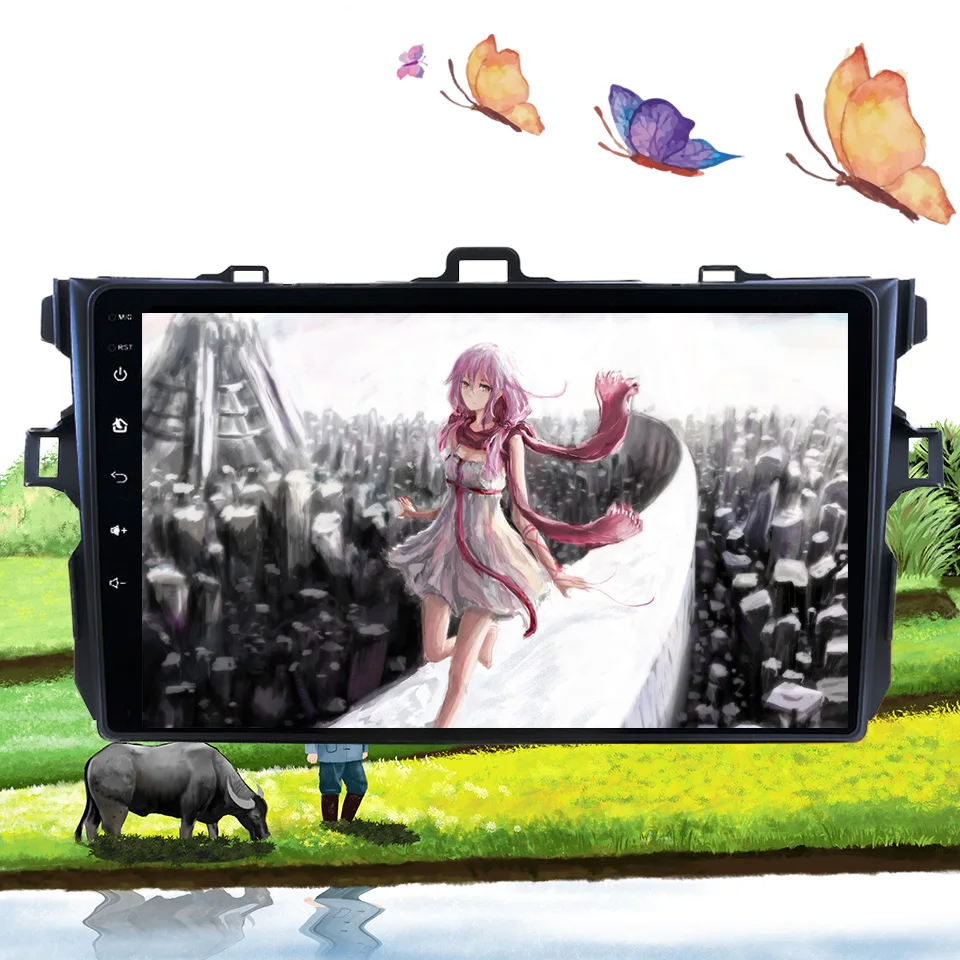 cheap 2 din 9 #039; #039; Car DVD radio Multimedia player For Toyota corolla 2007 2011 GPS Navi car audio stereo Autoradio 9.1 CarPlay