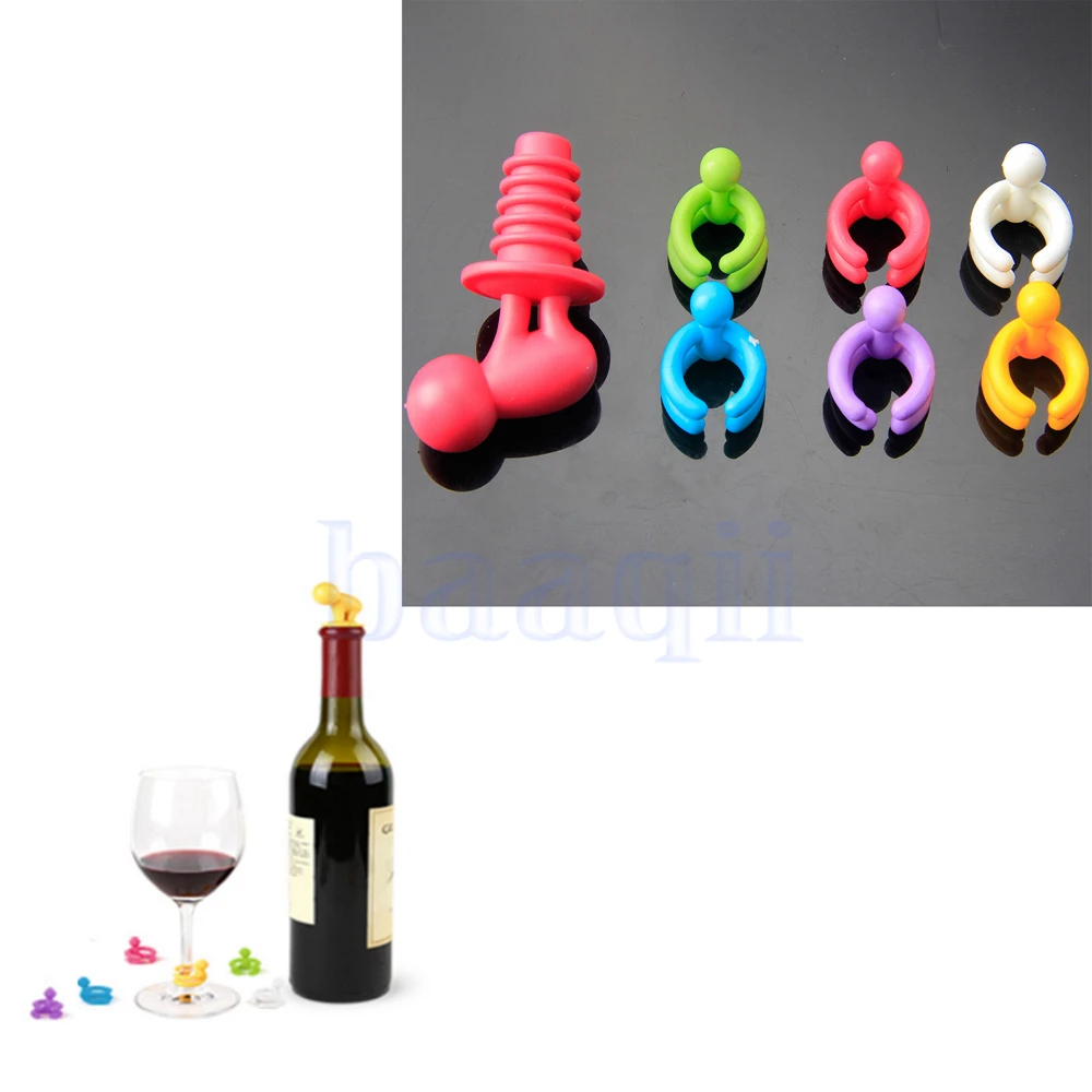 New Bottle Stopper Cocktails Wine Glass Bottle Drink Marker Party Home