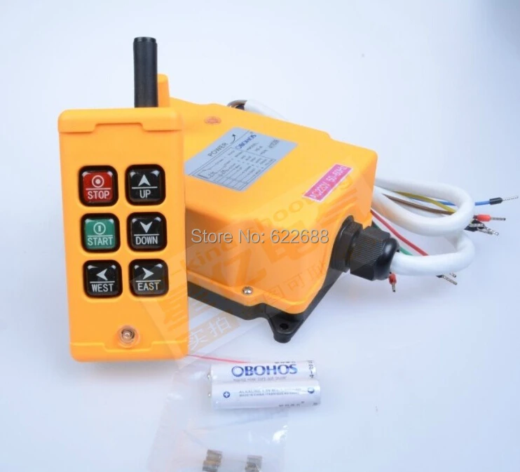 6 keys industrial Remote Controller transmitter+receiver 12-24VDC 100-120VAC 200-240VAC |