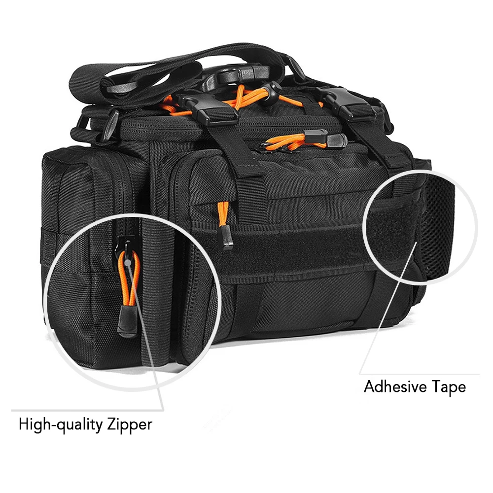 Lixada Multifunctional Fishing Bag Outdoor Sports Fishing Lures Tackle Gear Utility Storage Bag Shoulder Bag Pack for Pesca