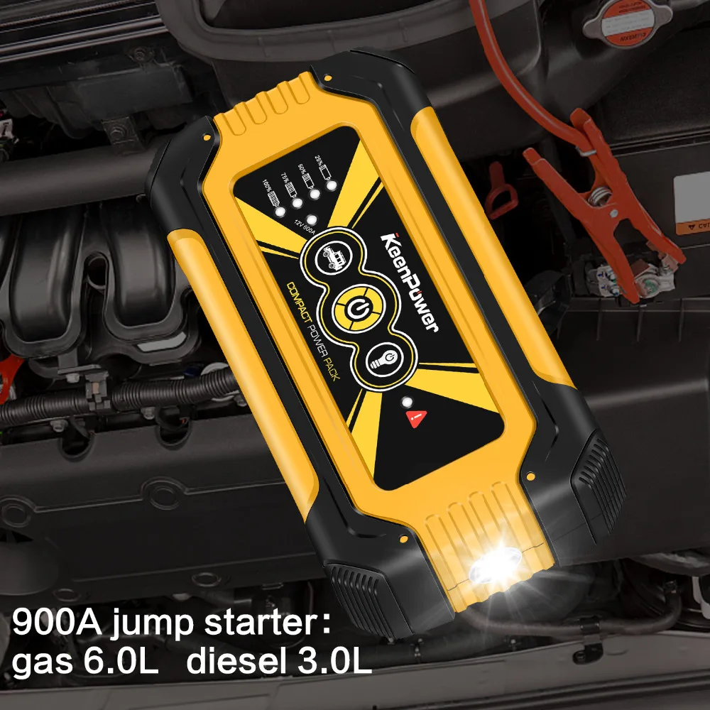 Keen power автомобильный прыжок стартер портативный В 12 бензиновый дизельный