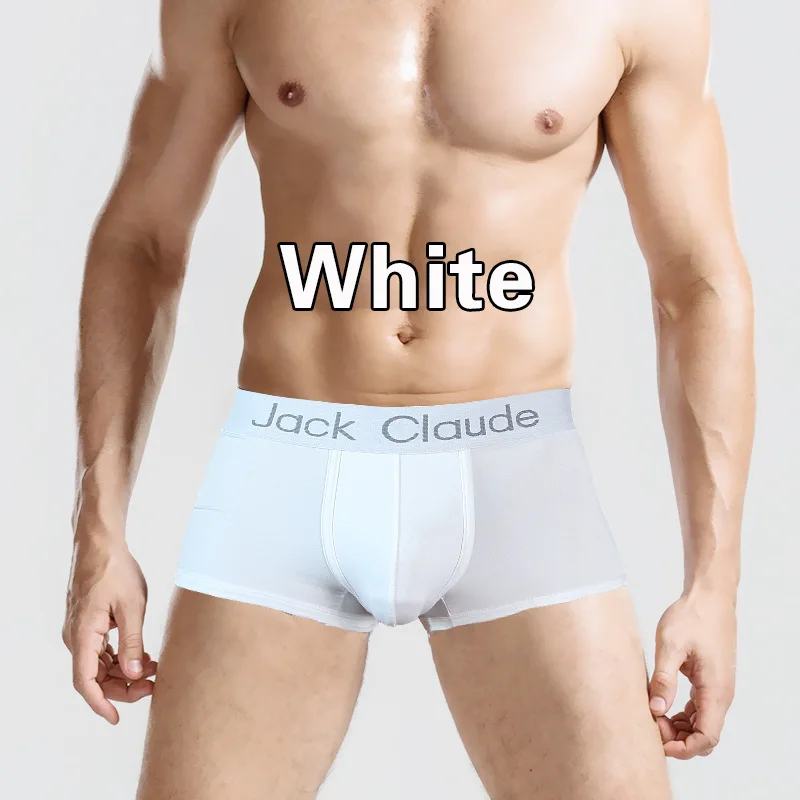 Sexy Men Male Underwear Men's Boxers Underwear Shorts Bermudas Masculina De Marca Shorts Underwear Sexy Ondergoed Men Cueca - Цвет: White2