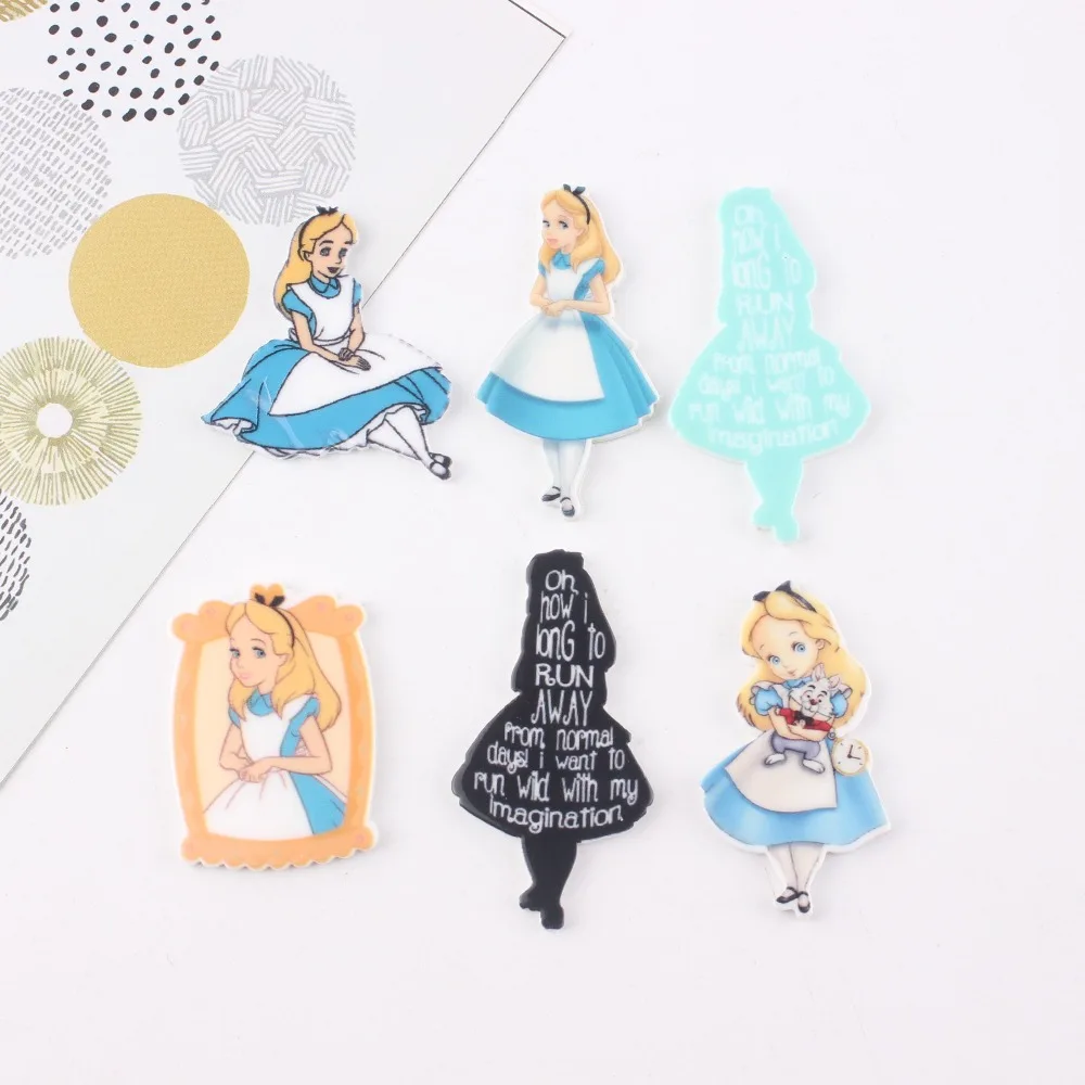 10pcs/lot kawaii planar resin princess cabochons flatback crafts accessories | Дом и сад