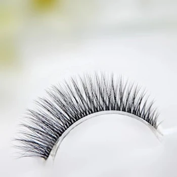 

2017 hot sale 1 Pair 3D mink False Eyelashes 100% Real Mink Eyelashes Cross Handmade Makup High quality Fake Eyelash free shipp