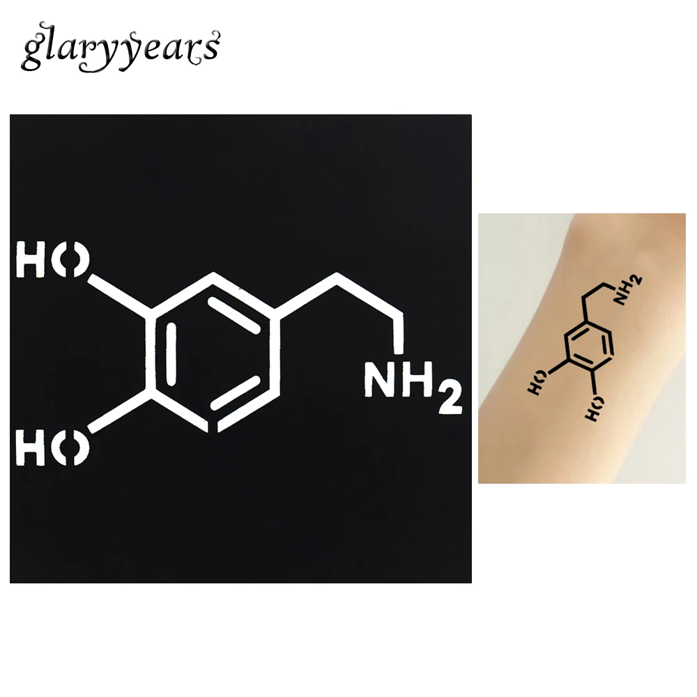 Новое поступление 1 шт. боди-арт водонепроницаемый трафарет для татуировки химическая формула маленькая индийская хна тату наклейка трафарет уникальный дизайн G14