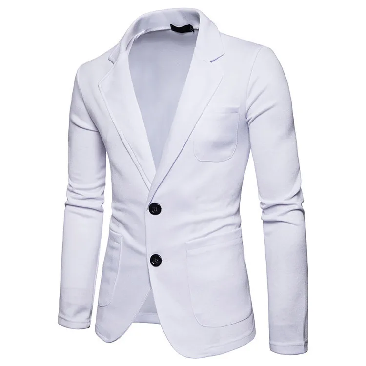 Новинка, весенний вязаный блейзер для мужчин, повседневный вязаный приталенный пиджак, деловой бренд Casaco Masculino, мужской брендовый Блейзер Waite Jaqueta