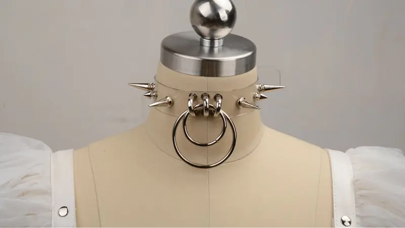 Брендовое романтическое длинное бархатное колье ручной работы в стиле панк, готика, с двойным круглым прозрачным воротником, прозрачное ожерелье