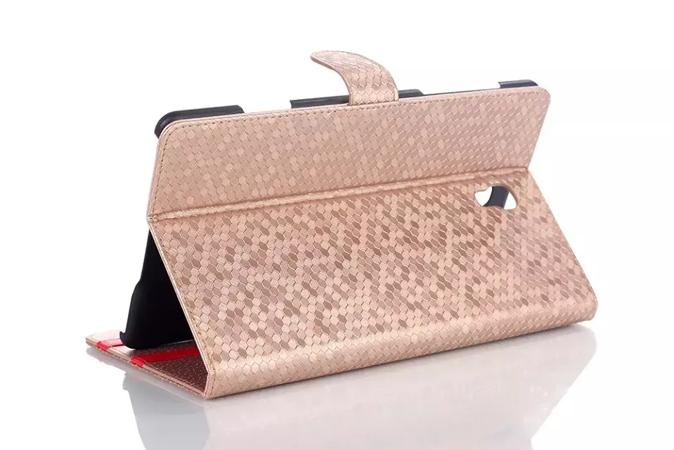 

Fashion Diamond Grain Stand PU Leather Holder Cover Shell Protective Case For Samsung Galaxy Tab S 8.4 T700 T701 T705 T705C