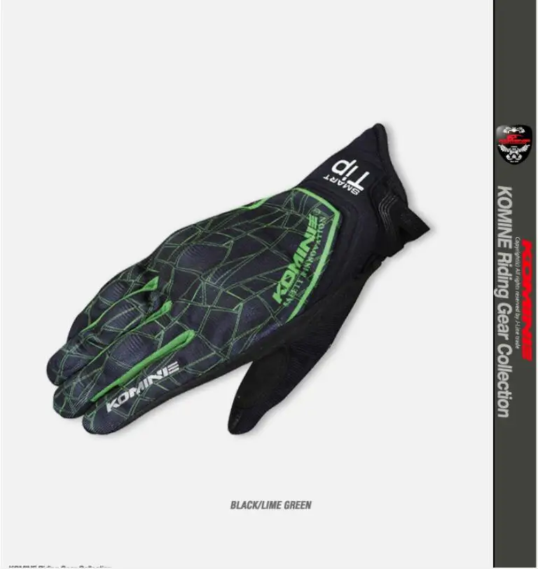 

Wholesale NEW for KOMINE GK191 motorcycle gloves breathable dry leather carbon fiber 3D MESH knight riding glove