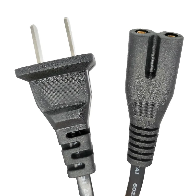 cable eléctrico ue enchufe de alimentación c7 figura 8 cable de ca 1,5  metro 220v 2.5a 0,75mm/2c 2-prong cable de alimentación para ps4 ps3  delgado ps2